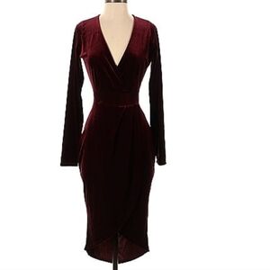 Deep burgundy velvet dress NWT